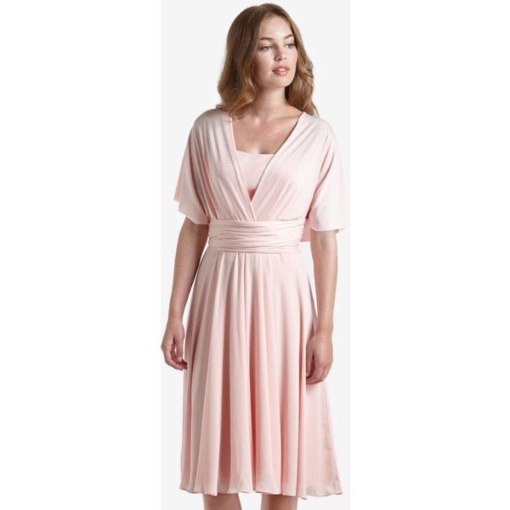 New Ted Baker Elegant Pink Ballerina Dress W/ Super long Wrap for Multiple Wear!
